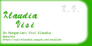 klaudia visi business card